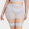Women's Garden Party Lingerie Skirt - Auden™ Light Blue - 4 of 4