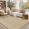Washable Modern Bordered Rug Non Slip Low Pile Rug Soft Contemporary Throw Floor Cover Foldable Indoor Carpet for Living Room Bedroom Nursery - 3 of 4