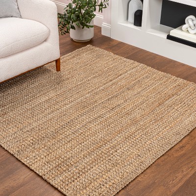 Estera Hand Woven Boucle Chunky Jute Indoor Area Rug - JONATHAN Y