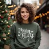Simply Sage Market Women's Graphic Sweatshirt Merry and Bright Cursive - 2 of 4