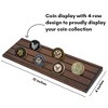 Americanflat Challenge Coin Display with 4 Rows - Military Coin Display Case - Collectible Coin Holder, 12" x 4" Solid Wood - 2 of 4