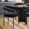 7-Piece Dining Table Set with Velvet Armchairs, 79" Oval Table and 6 Ultra-Comfort Upholstered Chairs for Dining Room-Maison Boucle - 2 of 4