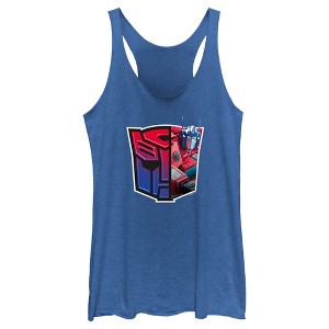 Women's Transformers: EarthSpark Optimus Prime Autobots Logo Racerback Tank Top - 1 of 4