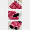 Anna-Kaci Women's 3-Pack Crew Socks with Wide Ribbed Knit and Bold Horizontal Stripe Pattern - 4 of 4