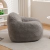 CAVINAS Teddy Fabric Bean Bag Chair for Adults,Giant Lazy Sofa Chair with Memory Foam and Armrest,Modern Lounge Chair for Living Room - 4 of 4