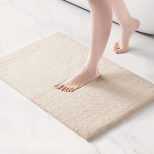 SEVOBAL Bathroom Rugs Bath Mat Rug Home Decor Carpet Shower Mat Non-Skid for Bathtub Side Floor Shower Room Bathroom, Beige, 30"*20"*0.75" - 1 of 4