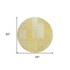 Gold Wheat And Ivory Striped Washable Indoor Outdoor Area Rug - 3 of 4