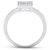 Pompeii3 3/8 Ct Princess Cut Diamond Halo Engagement Ring 10k White Gold - 3 of 4