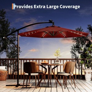 10ft Offset Patio Umbrella, Cantilever Umbrella with Easy Lift & Tilt Adjustment - 1 of 4