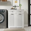 KTMBDW Laundry Cabinet with Tilt-Out Basket, Freestanding Storage Unit with Drawer and Laundry Hamper, for Bathroom, Living Room, Cloud White - 2 of 4