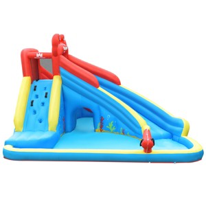 Infans Inflatable Water Slide Crab Dual Slide Bounce House Splash Pool Without Blower - 1 of 4