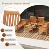 Tangkula 5 Pieces Acacia Wood Patio Conversation Set Outdoor Furniture Sofa Set with Removable Seat Cushions Sectional Sofa & Table Set - 4 of 4