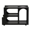 MAYEERTY End Table 31.5x11.8x23.1 Modern Mobile with Lockable Wheels for Living Room Black - 4 of 4