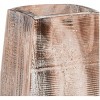KALALOU Set of White Washed Tall Oblong Wooden Vases, Large & Small, Brown (CPP2022) - 2 of 4