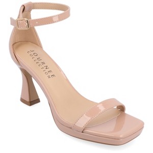 Journee Collection Womens Jeanne Slim Platform Ankle Strap Open Toe Pumps - 1 of 4