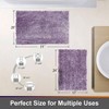 Light Purple Bath Rug Set, Shiny Noodle Mat with Non - Slip Backing, 31x20 and 24x16 Inch, Lavender - 2 of 4