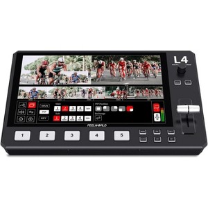 FEELWORLD L4 Multi-camera 5 chanel HD Video Mixer Switcher 10.1 inch Touch Screen 4 HDMI one SDI Input USB3.0 Output - 1 of 1