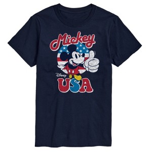 Men's - Disney - Mickey Mouse USA Flag Thumbs Up Short Sleeve Graphic T-Shirt - 1 of 4