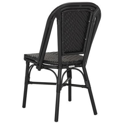 Daria Black Wicker Transitional Side Chair Set