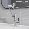 RainBath  Chrome Bathroom Sink Faucet with Spray Function and Temperature Display for Anti-Skid Switch and Hot & Cold and 360° Rotary - 3 of 4