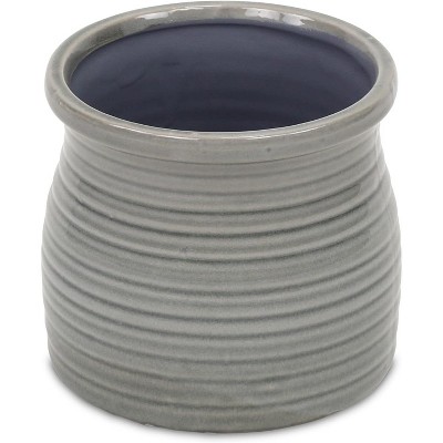 Cheung's Kifon Gray Curved Ceramic Pot - Medium