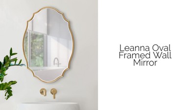 Elegant Full-Length White Wood Mirror with Scalloped Edges