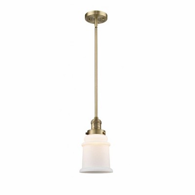 Canton - 1 Light Stem Hung Mini Pendant In Industrial Style-10 Inches Tall and 6.5 Inches Wide