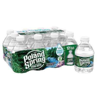 Poland Spring 100% Natural Spring Wate - 8 Fl Oz Bottle (pack Of 12)