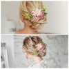 Unique Bargains Women's Styling Simulated Flowers Hair Clip Comb 1 Pc - 4 of 4