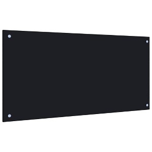 vidaXL Kitchen Backsplash Black 39.4 in.x19.7 in. Tempered Glass - 1 of 4