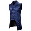 Cloudstyle Mens Paisley Dress Vest Gothic Steampunk Waistcoat Floral Sleeveless Tailcoat - 2 of 4
