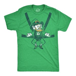 Mens sprite Baby Harness T Shirt Funny Sarcastic Saint Patricks Day Child Carrier Novelty Tee For Guys - Crazy Dog Men's T Shirt - 1 of 4