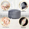 4 Foot Bean Bag Chair,Memory Foam Big Bean Bag for Adults, Big Sofa with Fluffy Removable Microfiber Cover  4' - 4 of 4