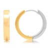 Steeltime Ladies stainless steel hoop earrings. Color Options: Gold, Multicolored, Silver/Gold - 2 of 4