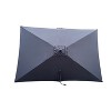 Okak 6 x 9ft Outdoor Patio Waterproof Umbrella with Push Button Tilt Market Table Umbrella with Crank without flap for Pool Backyard Garden - 2 of 4