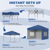 10x10 Easy Pop Up Canopy Tent, Commercial Instant Canopy, Patio Shade with 3 Sidewalls, Quick Setup for Outdoor Use - 3 of 4
