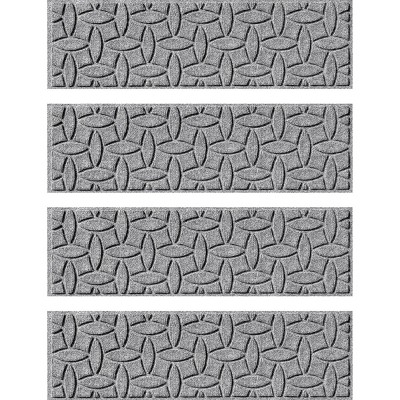 WaterHog 8.5"x30" Set of 4 Ellipse Indoor/Outdoor Stair Treads Door Mats