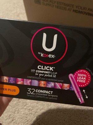 U By Kotex Click Compact Unscented Tampons - Super Plus - 32ct