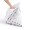 Peace Nest Medium Firm Goose Feather Down Pillow with Gusset, Medium Neck Support for Stomach, Side and Back Sleepers - image 4 of 4