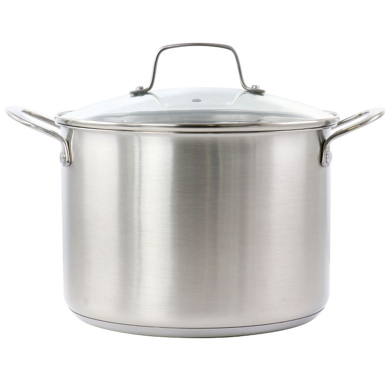Martha Stewart Everday Midvale 8 Quart Stainless Steel Stock Pot with Lid, 1 of 7