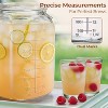 Two large, square, 1.1-gallon glass jars with airtight lids, suitable for storing grains, etc. 135 ounces. - 3 of 4