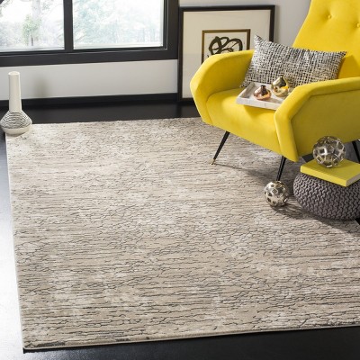 Abstract Elegance Synthetic 5' x 7' Hand-Knotted Area Rug