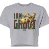 Women's - Marvel - Guardians of the Galaxy I Am Groot Cropped Graphic T-Shirt - 2 of 4