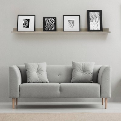 Driftwood Gray 72" MDF Picture Ledge Shelf