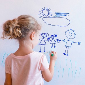 Tempaper & Co.® Dry Erase Removable Peel and Stick Wallpaper, White, 28 sq. ft.: Vinyl, Self-Adhesive, Modern Decor - 1 of 4