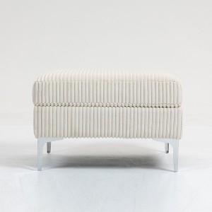 Modular Sectional Sofa Square Ottoman Module,Storage Ottoman Footrest,Beige - 1 of 1