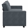 vidaXL 3-Seater Dark Gray Velvet Sofa - Modern Couch with Foam Cushioning, Lounge Sofa 70.9" for Office, Living Room, Guest Room - 4 of 4