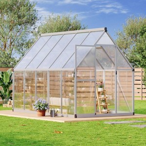 GustoWave 6x9 Ft Aluminum-Framed Polycarbonate Greenhouse Kit - 1 of 4