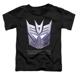 Toddler Boys' Transformers Evergreen Decepticon Steel Icon Logo T-Shirt - 1 of 4