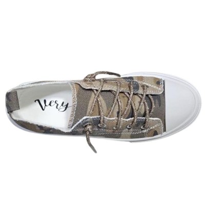 Женские кроссовки Very G Womens Aman Camo Lace Up Canvas Sneaker, Sand (8) — фото 5